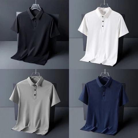 Poly Matte Solid Half Sleeves Mens Polo T-Shirt Pack Of 4 pcft39-sm